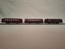 Minitrix Dieseltriebzug, 3er-Komposition, Analog, Spur N