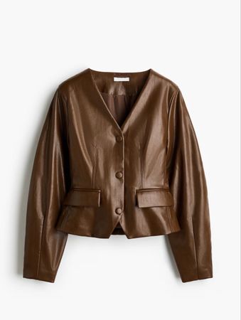 Trendige Jacke, Herbst Braun, Gr. M