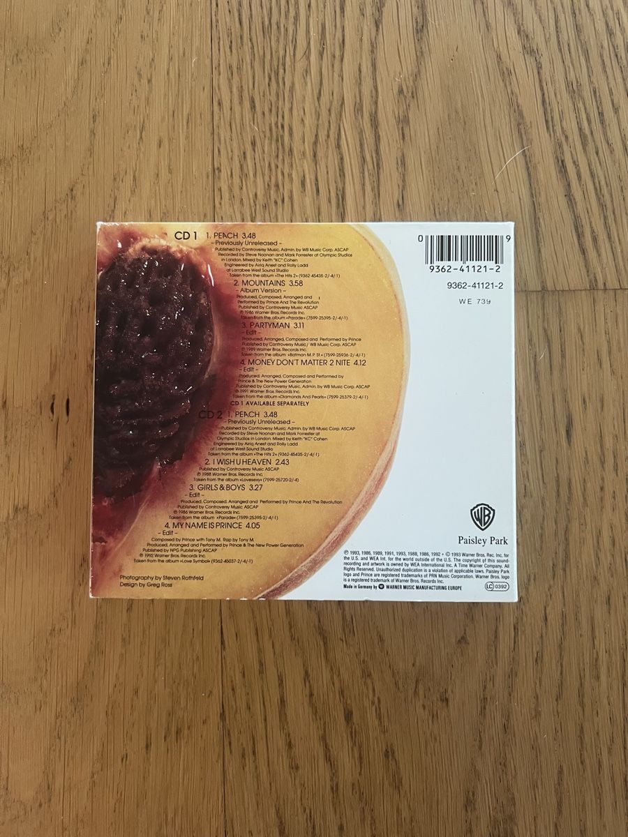 CDs: PRINCE: Peach 2xCD-Single Set (1993) – Neuf (Voir description) à Hünenberg par Paddels 2