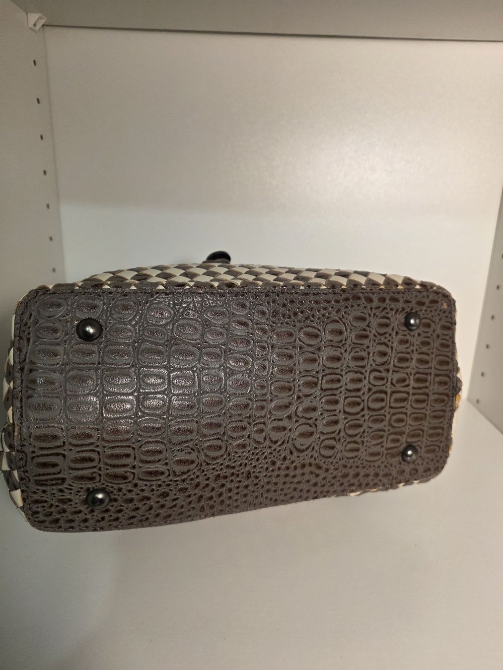 Rucksäcke: Woven Pattern Backpack Brown and White with Shoulder Strap – Gebraucht aus Dietikon von par_8zbj 6