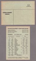 Interessante KURSKARTE 15.10.64__SCHAFFHAUSER KANTONALBANK !
