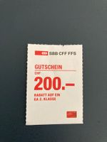 SBB Gutschein 2.Klasse GA 200.-