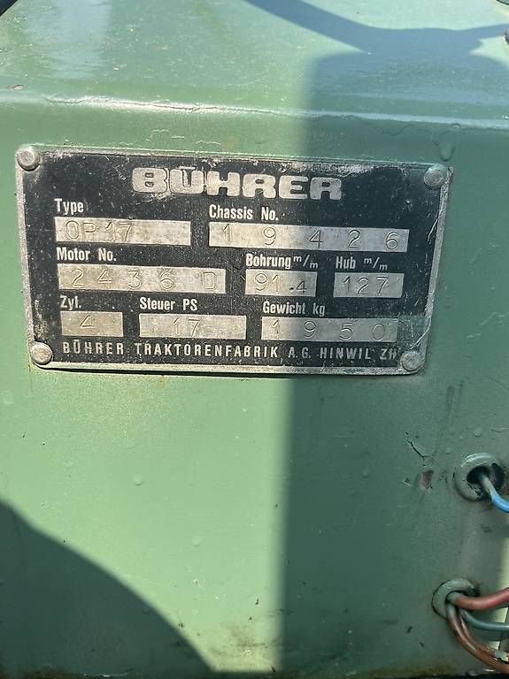 Bührer Trattori: Bührer OP 17 Traktorspeed – Usato da Schachen b.Herisau venduto da and_29dp 3