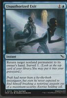 TCG Magic The Gathering MTG UK MKM 074 Unauthorized Exit