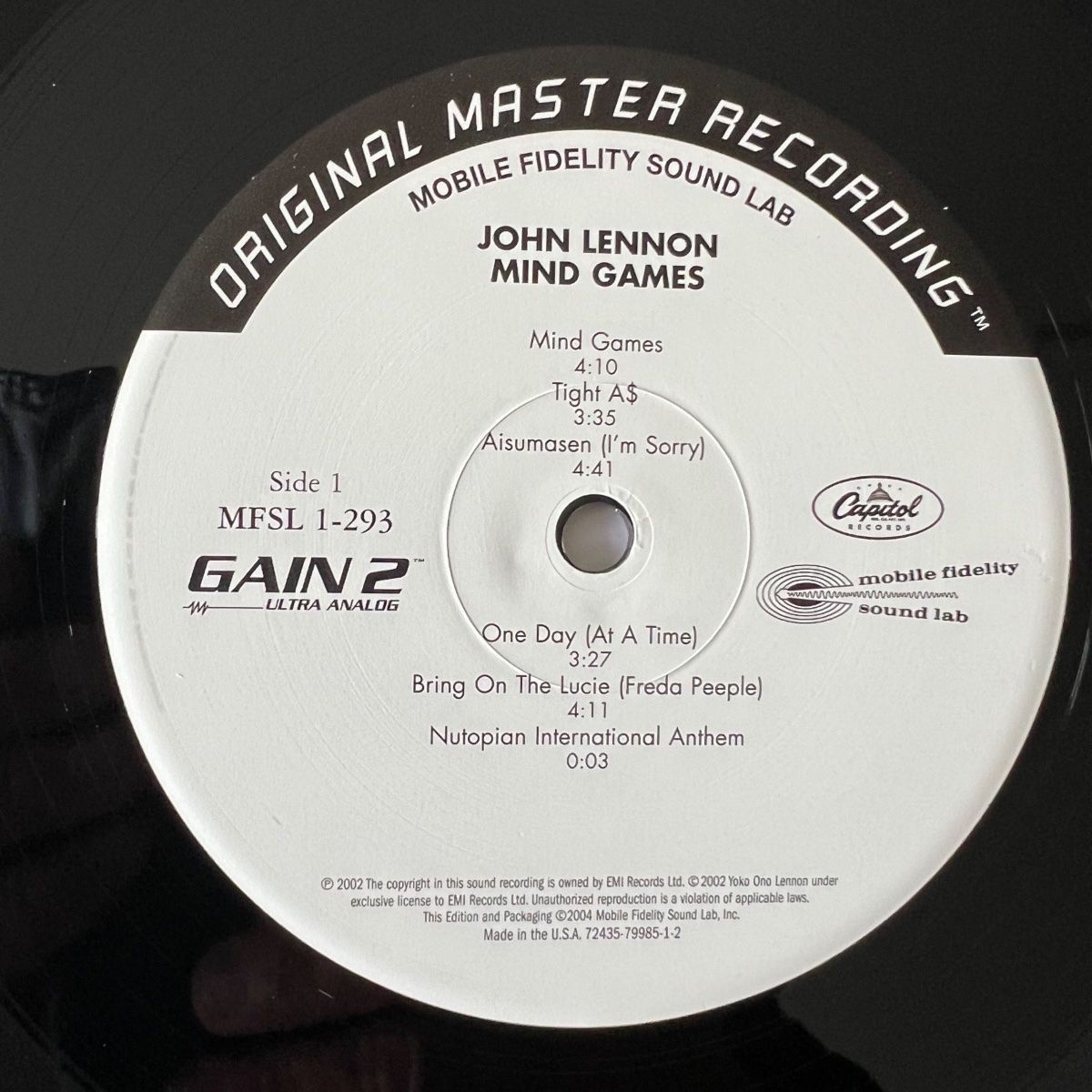 Dischi in vinile: John Lennon - Mind Games / Audiophile MFSL 2004 - TOP – Usato da Gais venduto da soundcave57 5