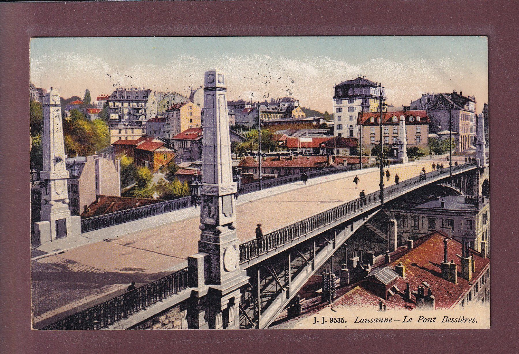 Ansichtskarten: LAUSANNE - Pont Bessières - 1919 – Gebraucht aus Pully von nicecards