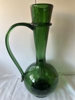 Sehr schöne, grüne Glaskaraffen-Vase mit Lufteinschlüssen