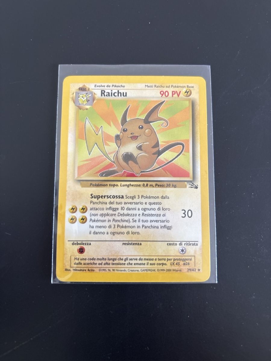 Pokémon Carte collezionabili: Pokémon Raichu 1 Edition Fossil 29/62 Ab 1! – Usato da Caslano venduto da Luke_