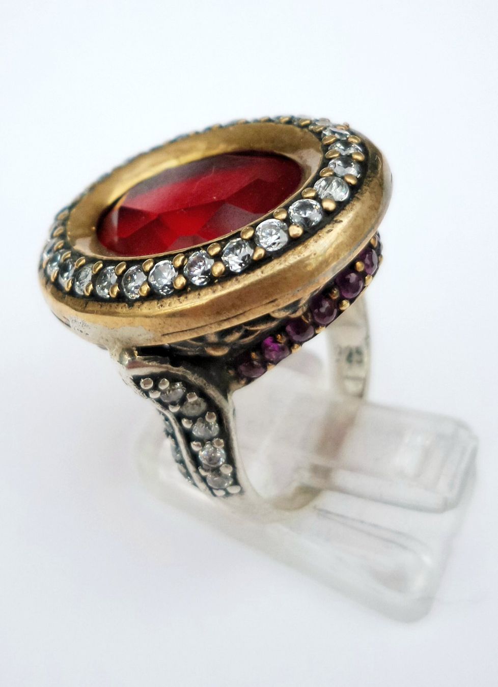 Anelli: Ring mit rotem Edelstein Grösse 55 – Nuovo (secondo la descrizione) da Zürich venduto da Benedikt21 4