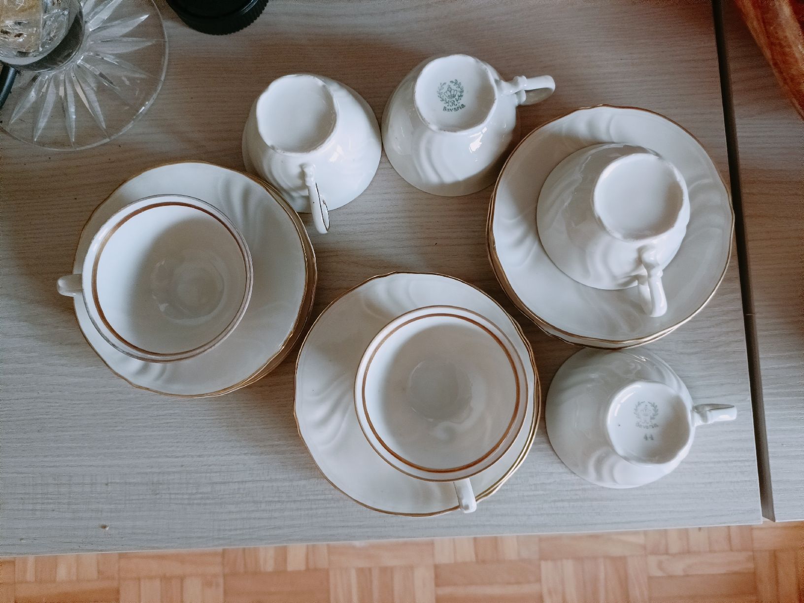 Tassen: Tazze da Caffè Bavaria Set 6 Pezzi Oro Bianco – Gebraucht aus Lugano von ycd_rv8h