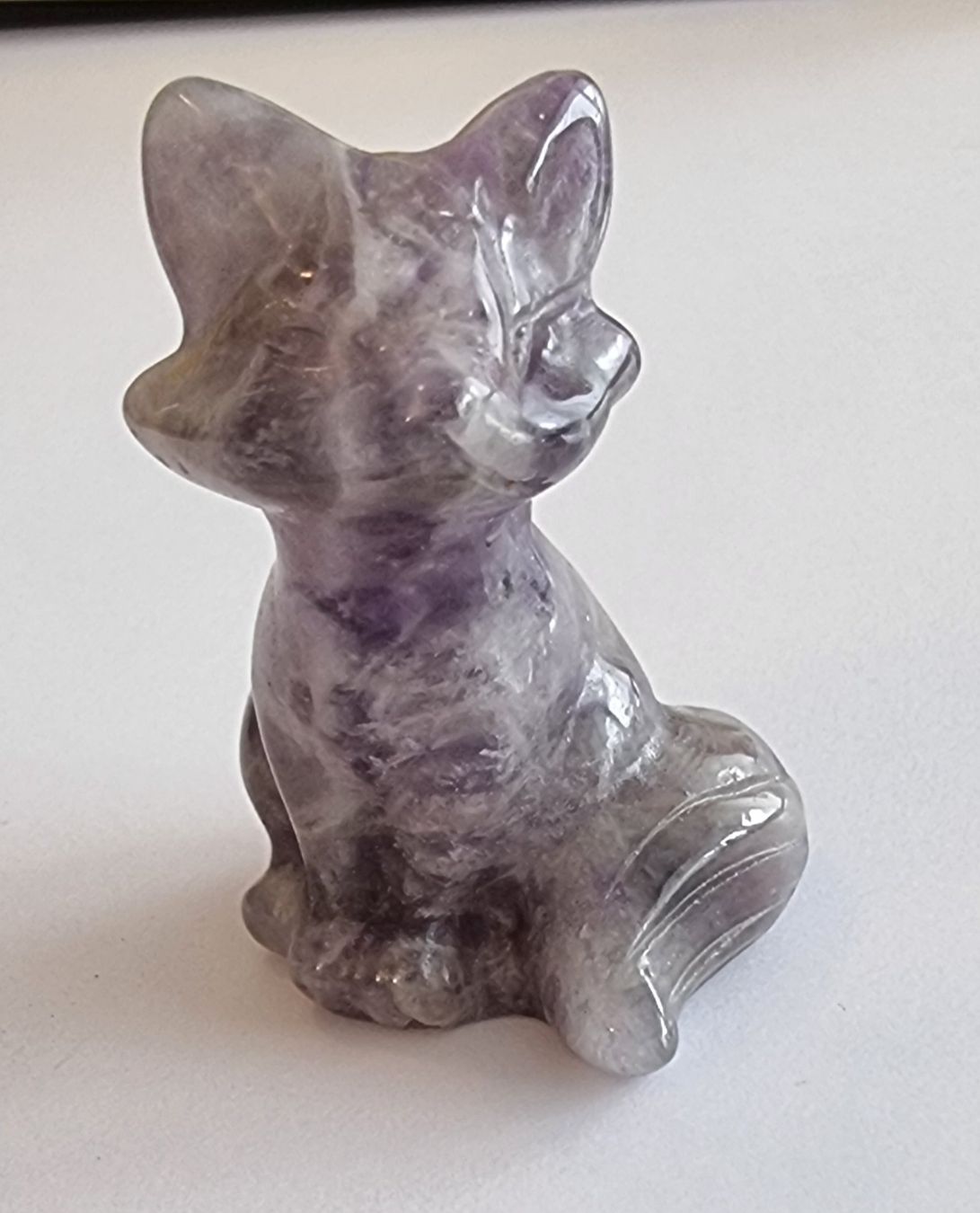 Statuette: Amethyst Fuchs Statue Figur – Nuovo e nell'imballaggio originale da Menziken venduto da Mirager