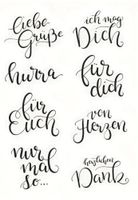 Silikonstempel liebe Grüsse / ich mag Dich