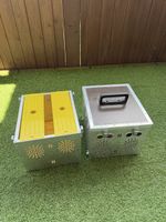2 x Aluminium Transportkörbe Kleintiertransportbox