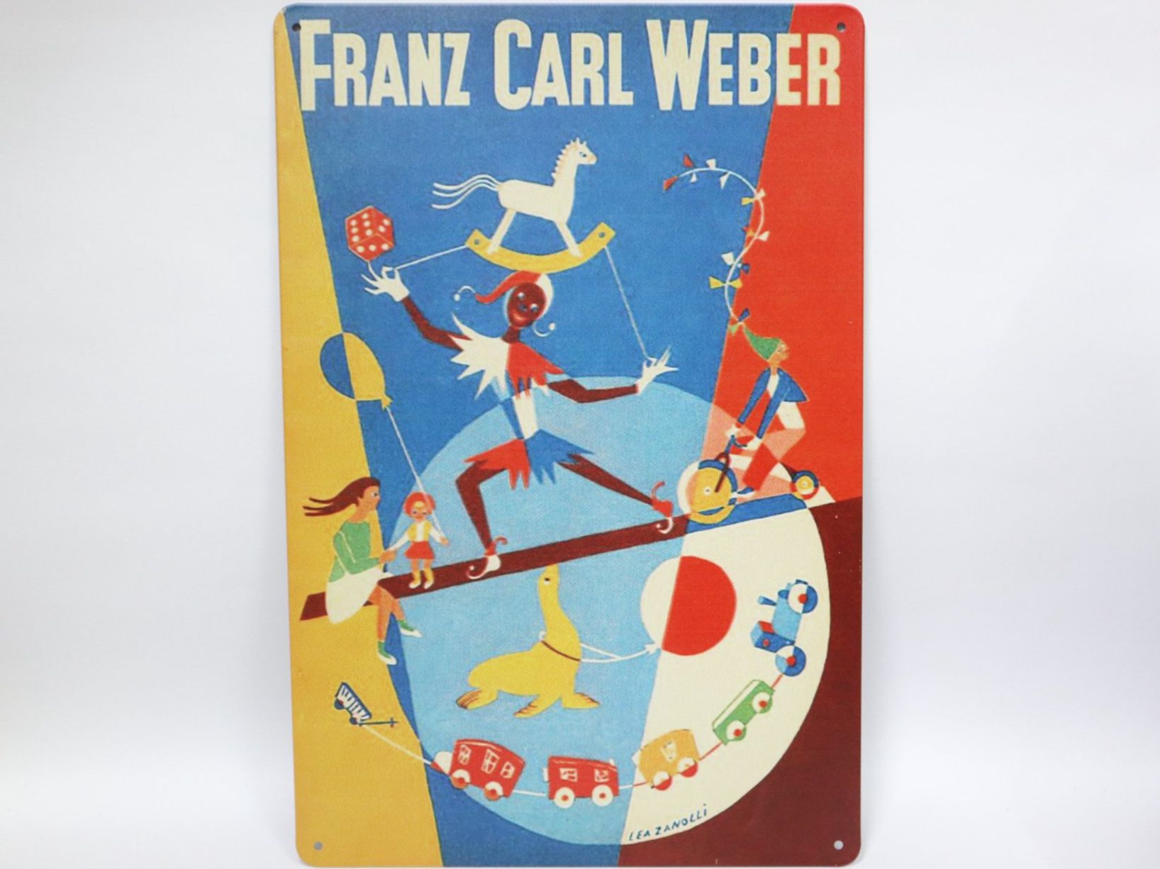 Franz Carl Weber Spielzeuge: Blechschild Franz Carl Weber – Neu (gemäss Beschreibung) aus Eschenbach SG von Astalavista