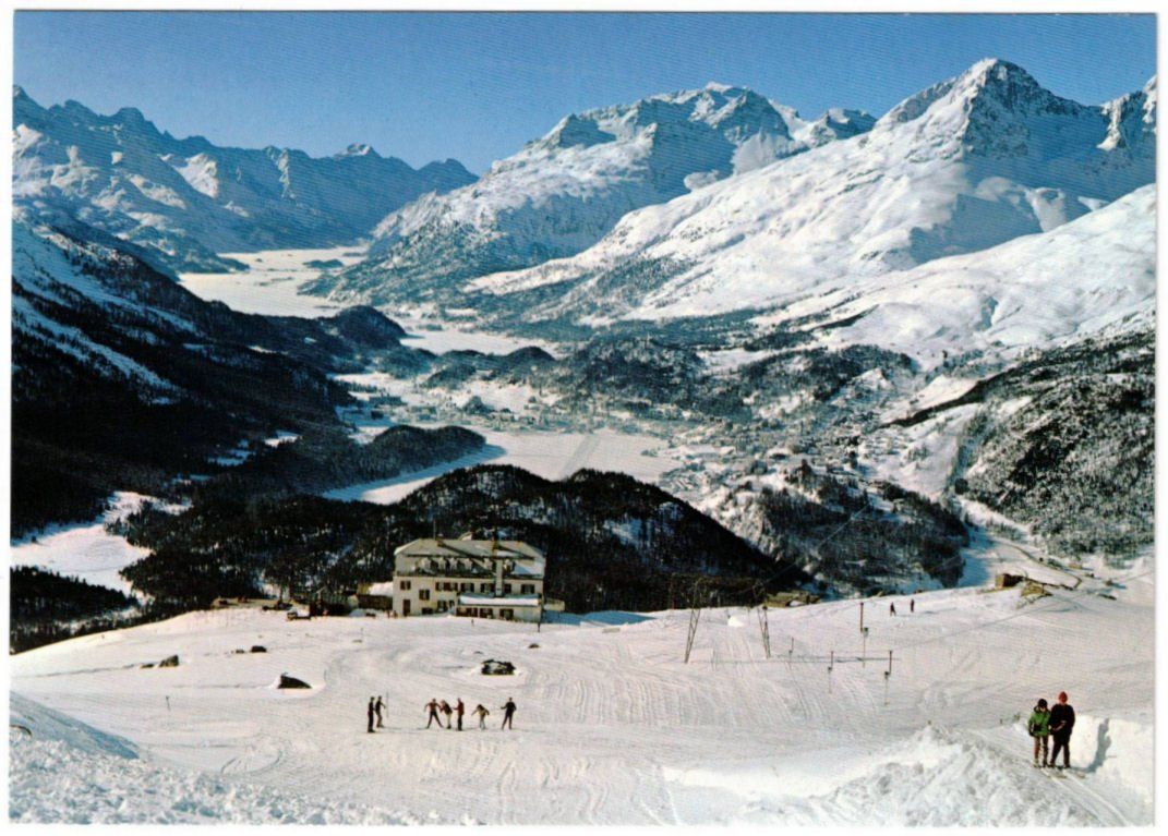 Cartoline postali: St. Moritz - Skilift Muottas Muragl – Usato da Binningen venduto da Mountainrider