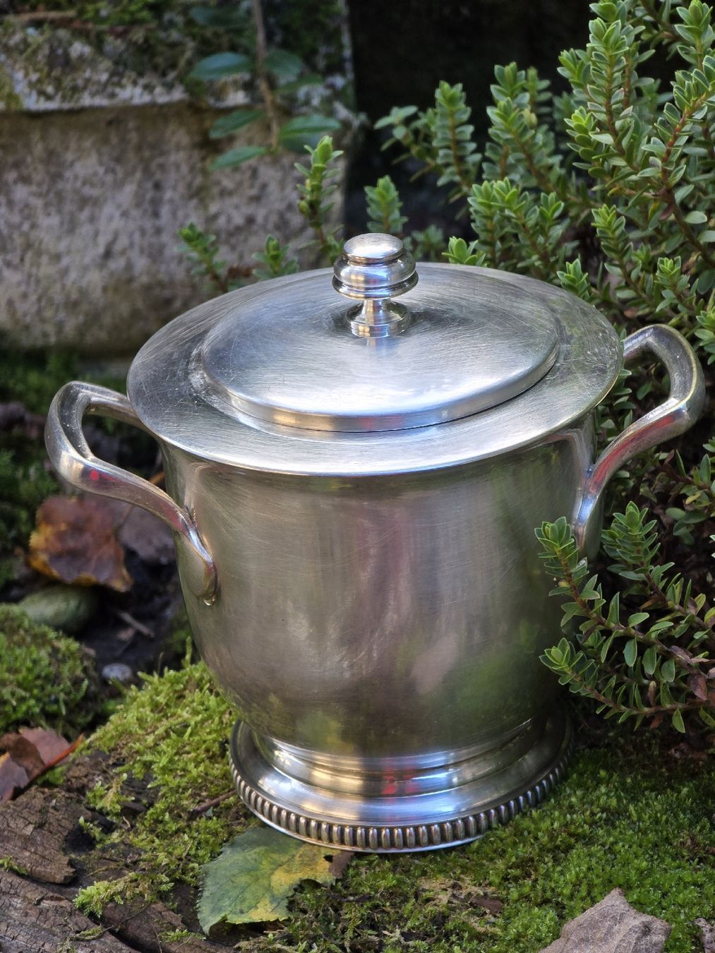 Zuccheriere: Versilbertes Dose mit Deckel, Vintage Stil – Usato da Walkringen venduto da Vanuca 2