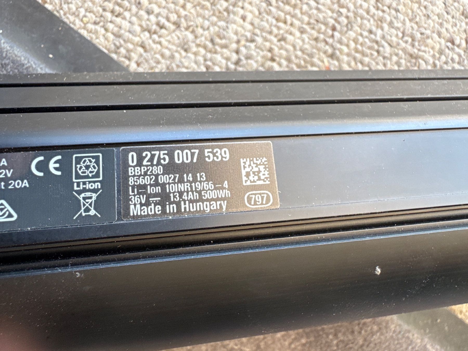Bosch Batterie: Bosch PowerTube 500 – Difettoso da Solothurn venduto da lea_5lxz 7