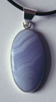 Neu: Chalcedon Schmuck Anhänger mit Kette