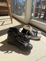 Converse All Star Leder High schwarz Grösse 41 getragen