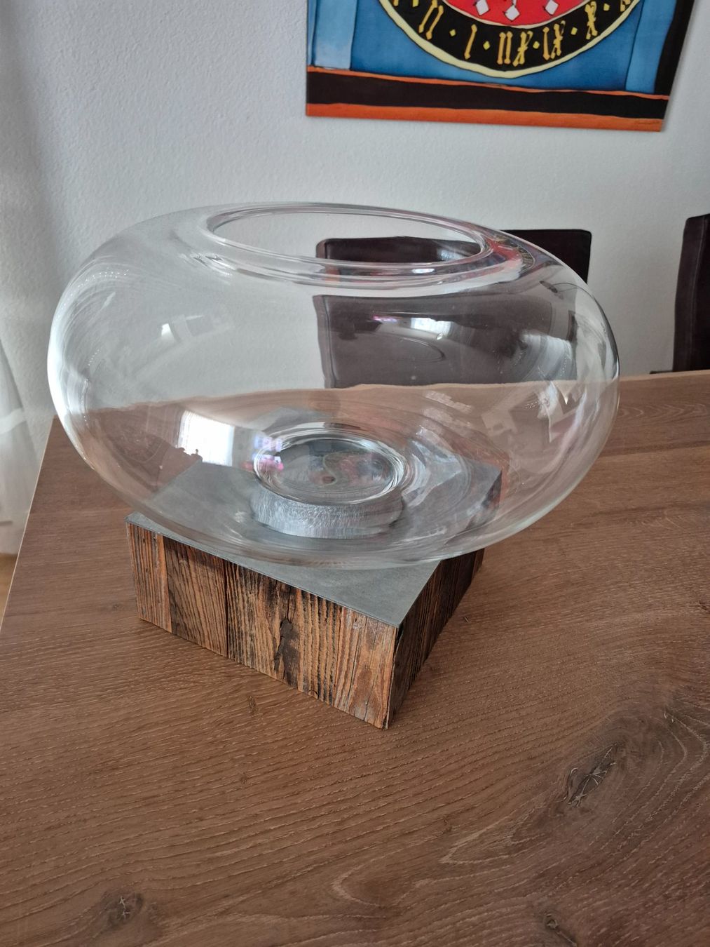 Kerzenständer: Windlicht Holz/Glas gross – Gebraucht aus Herzogenbuchsee von Ro9999