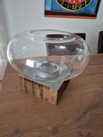 Windlicht Holz/Glas gross