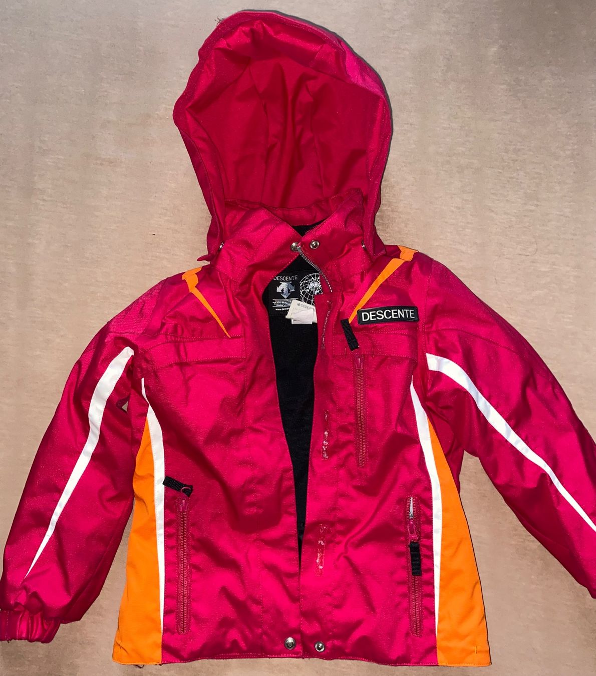 Completi: Descente Ski/Snowboard Jacke Kinder rot/orange – Usato da Altendorf venduto da Jeshy15 1
