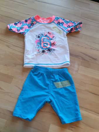 Mädchen UV Badeshirt mit Badehose Grösse 74/80
