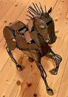Unikat! Grosses, massives Metall-Pferd