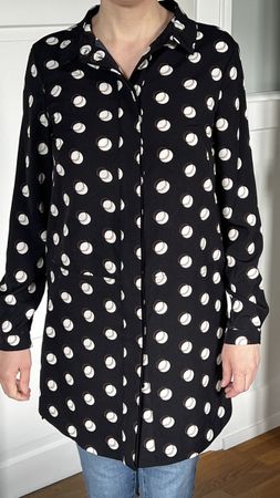 Designer Bluse Gr. S, Marke Anonyme schwarz-weiss gepunktet!