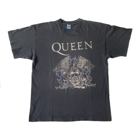 T-Shirt Fan-Shirt Gr. XL grau-gold QUEEN Freddie Mercury