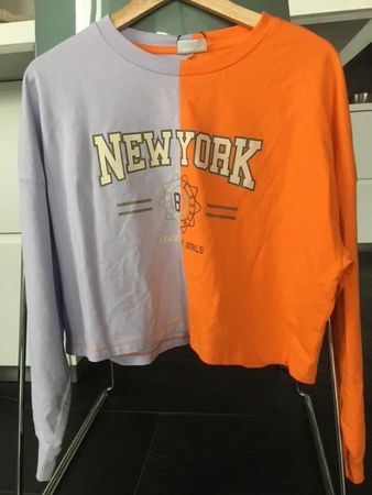 Cooles New York Shirt, Gr. M, lila-orange, NEU! NP: 39.90