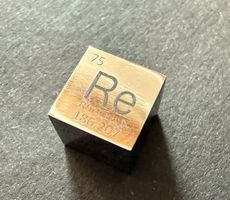 Rhenium, Elementwürfel, Dichtewürfel mit Gravur 1x1x1cm