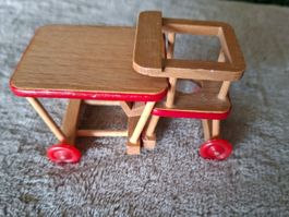 Alter herziger,Vintage Hochstuhl fürs Puppenhaus-Puppenstube