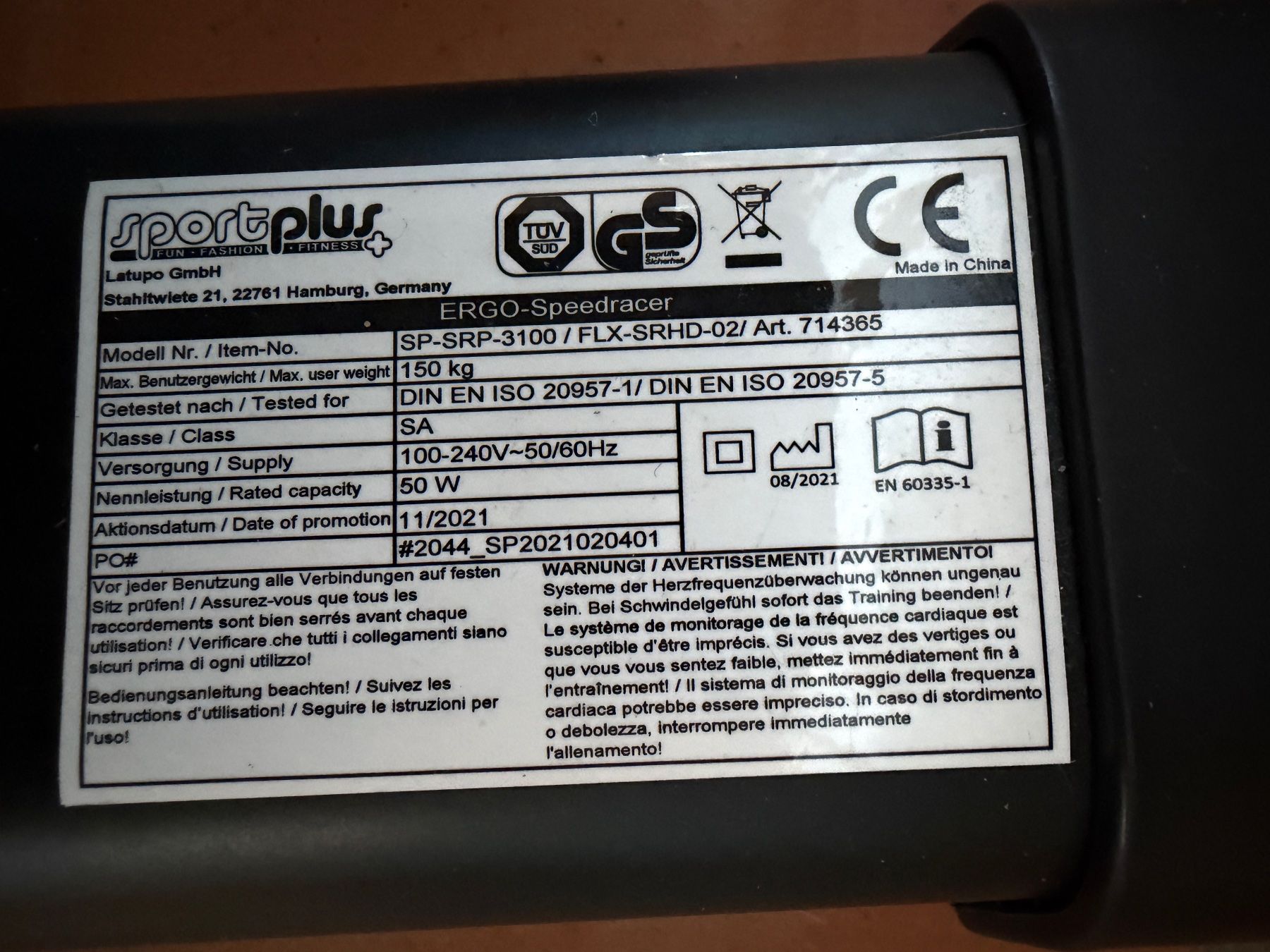 Vélos d'appartement: Hometrainer ERGO-Speedracer – D'occasion à Diessenhofen par ren_sb8w 3