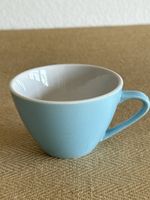 Kaffeetasse Porzellan RÖSSLER hellblau blau Vintage