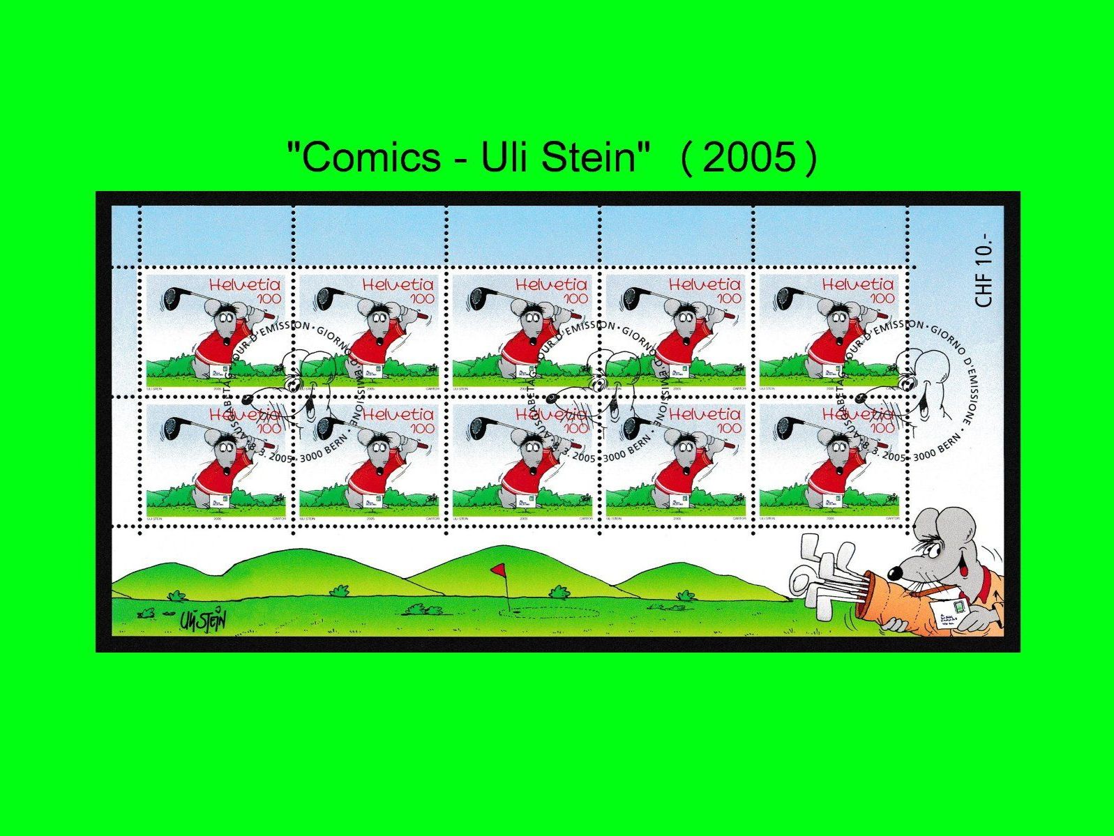 Tutti i francobolli: Bogen "Comics - Uli Stein" (2005) – Nuovo (secondo la descrizione) da Dübendorf venduto da chiara48 3