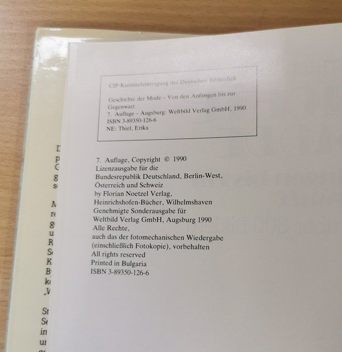Bücher: Geschichte der Mode (Buch, Erika Thiel) – Gebraucht aus Wilen b. Wollerau von morethanmusic 2