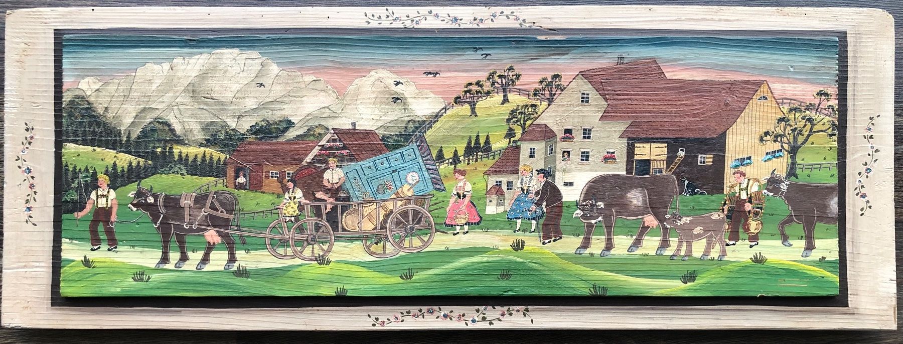 Dipinti: altes Gemälde Appenzell 71 cm x 25,5 cm – Usato da Rüthi (Rheintal) venduto da Kunsthaus777 1