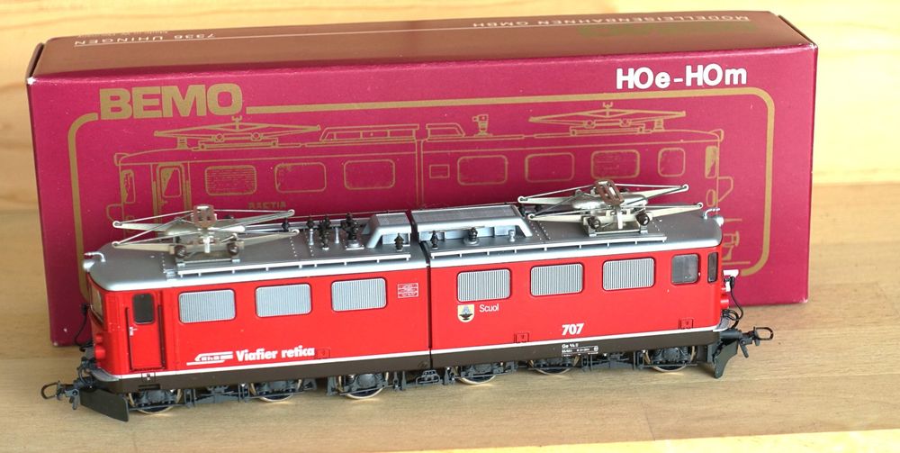 RhB Ge 6/6 II 707 Scuol, Bemo Art. 1254/4, DC analog. 2
