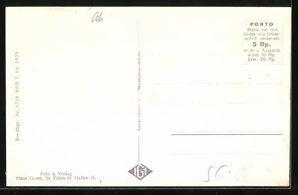 Cartoline postali: Stein /Togg., Ortsansicht mit Churfirste – Usato da Berlin venduto da bartko-reher 1