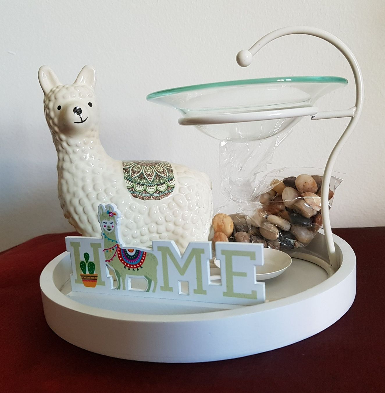 Tutte le decorazioni: Lama Duftlampe mit Steinen & Keramik Deko – Nuovo e nell'imballaggio originale da Dübendorf venduto da alibaba010
