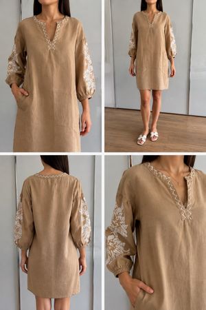 Angoor Leinen Kleid