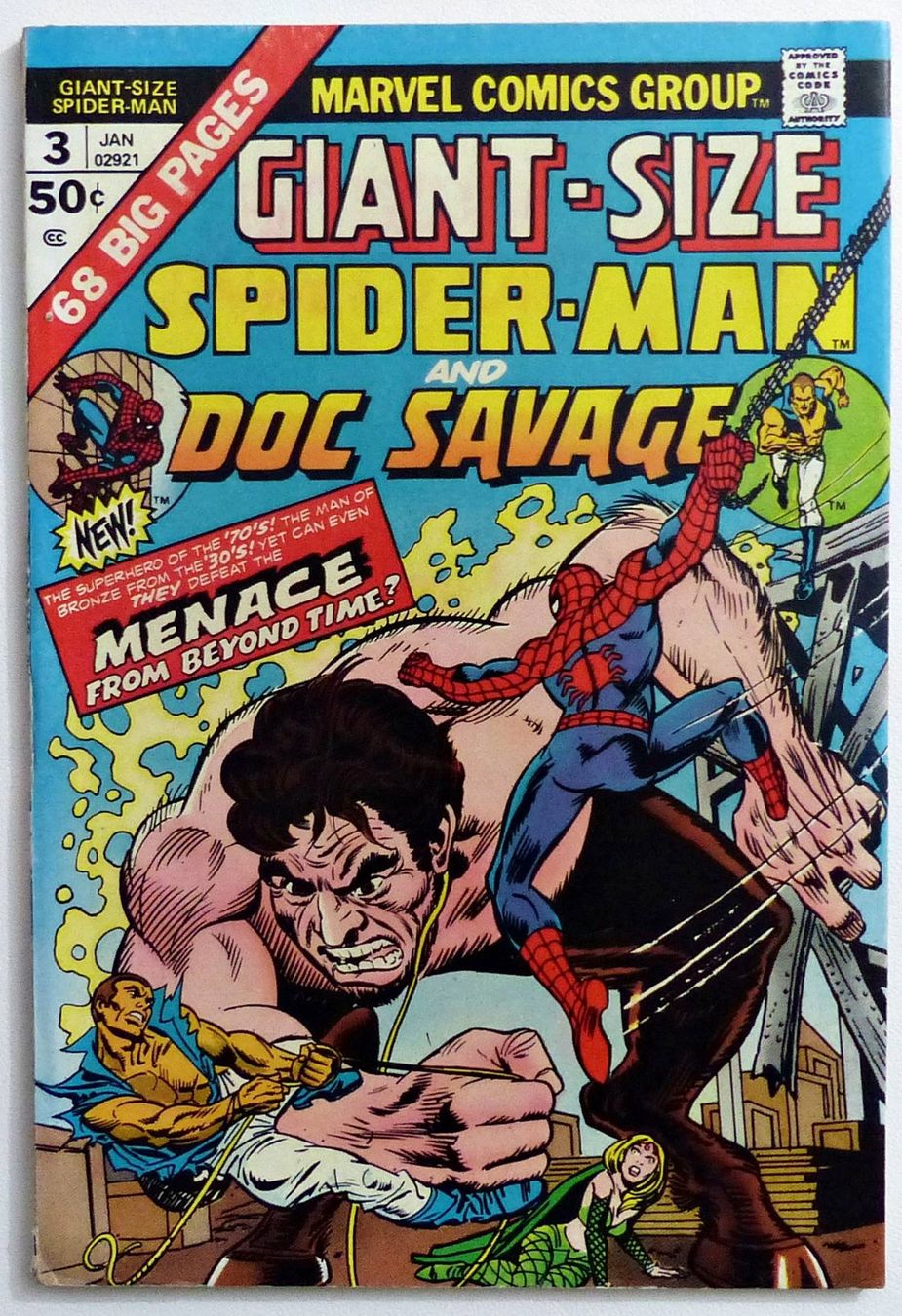 Fumetti: SPIDER-MAN GIANT SIZE #3 DOC SAVAGE TEAM-UP 1975 – Usato da Lugano venduto da YouWantUS