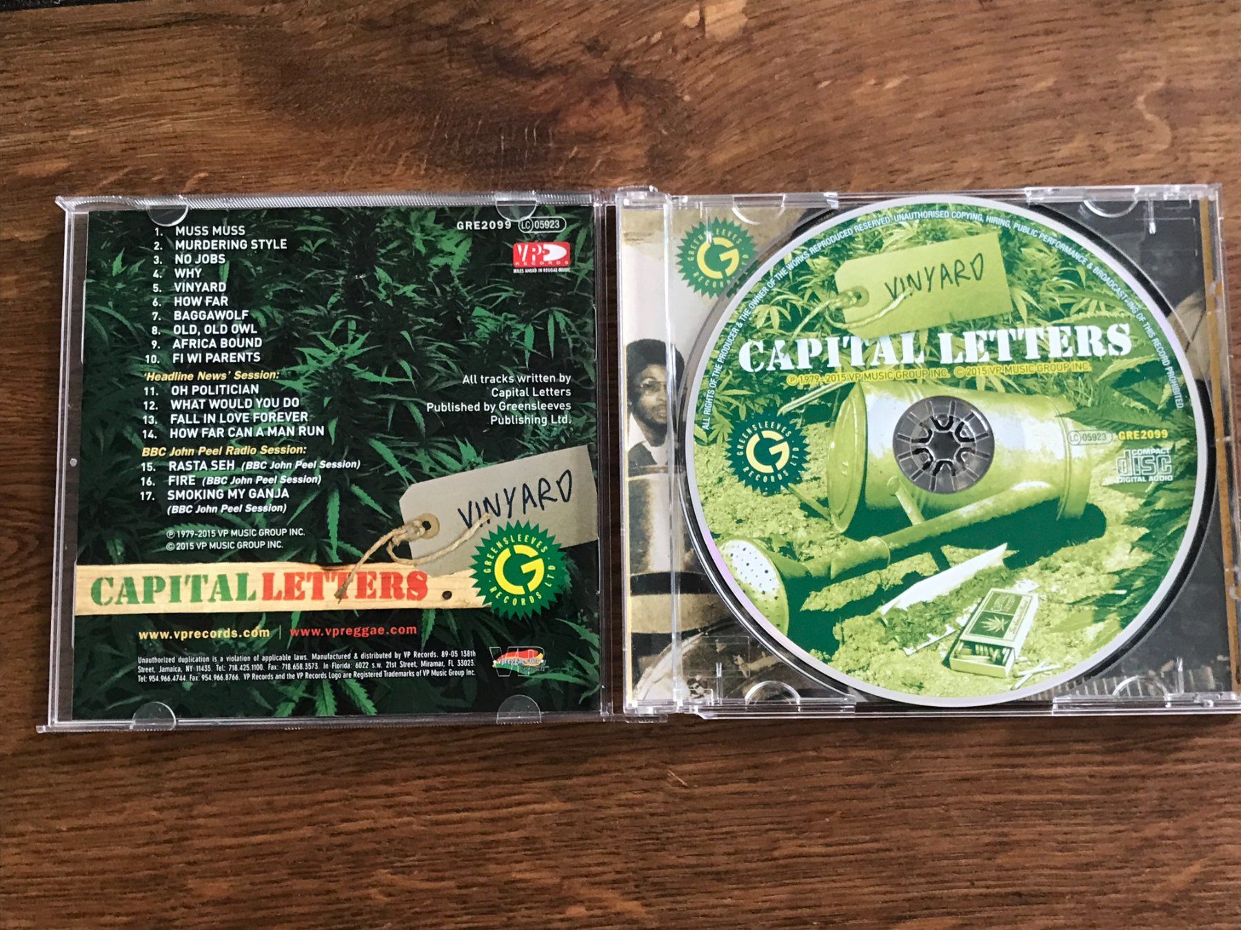 CDs: CAPITAL LETTERS - Vinyard - Roots Reggae, Dub – Gebraucht aus Buchs AG von Archie 1