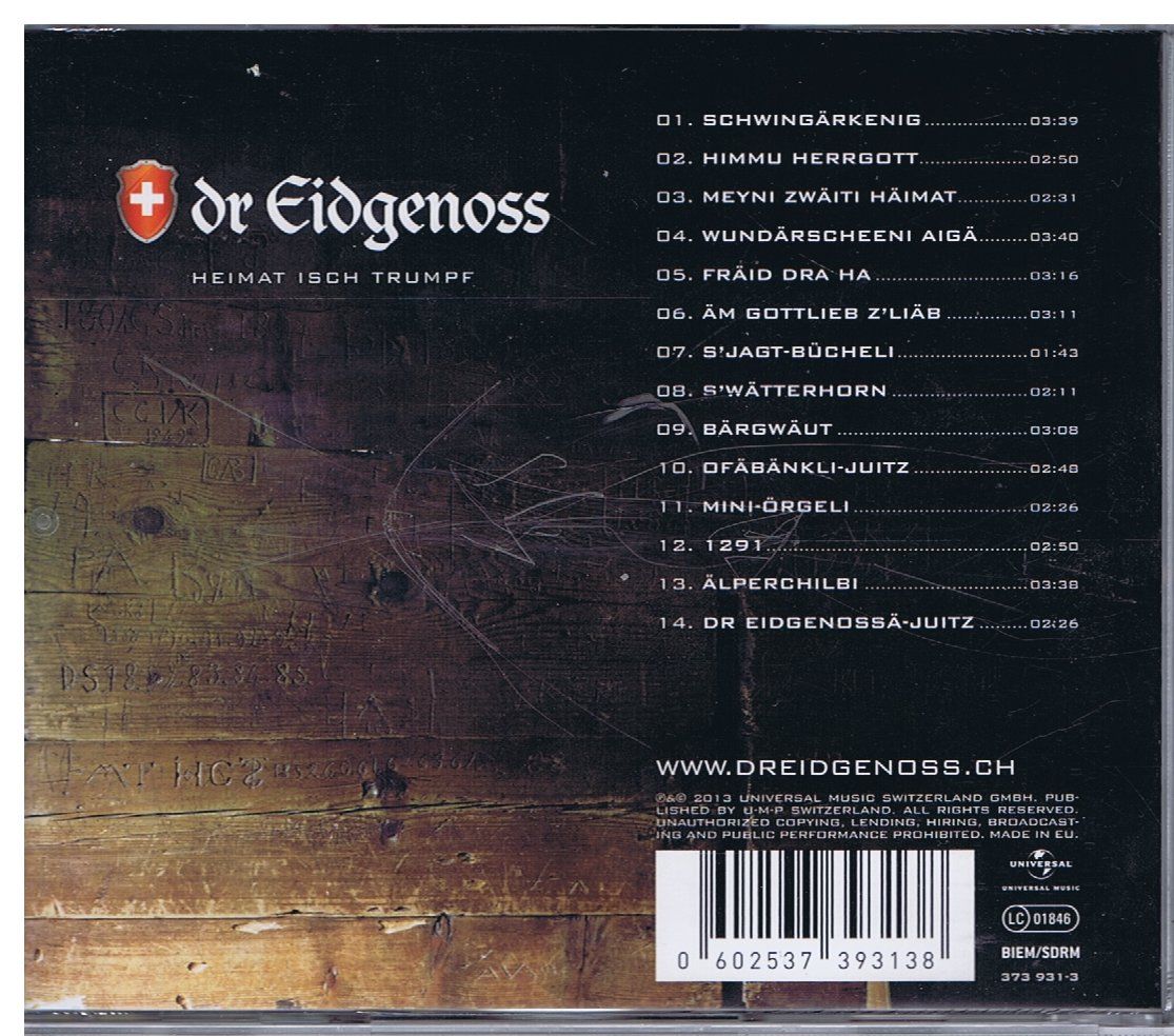 CD: Dr Eidgenoss – Heimat Isch Trumpf – Usato da Unterengstringen venduto da Lastchance 1