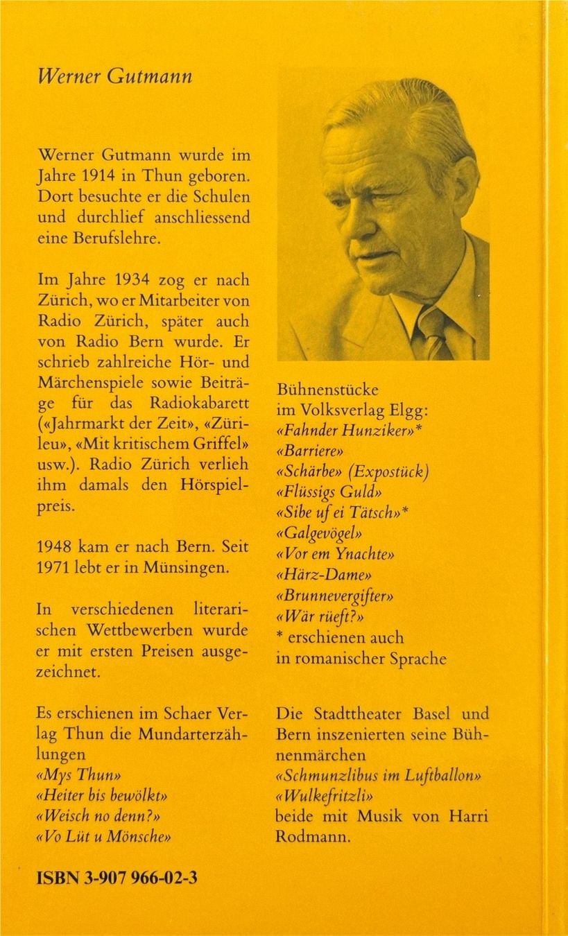 Libri: Gutmann Werner, Mys Thun – Usato da Sarnen venduto da Livres 1