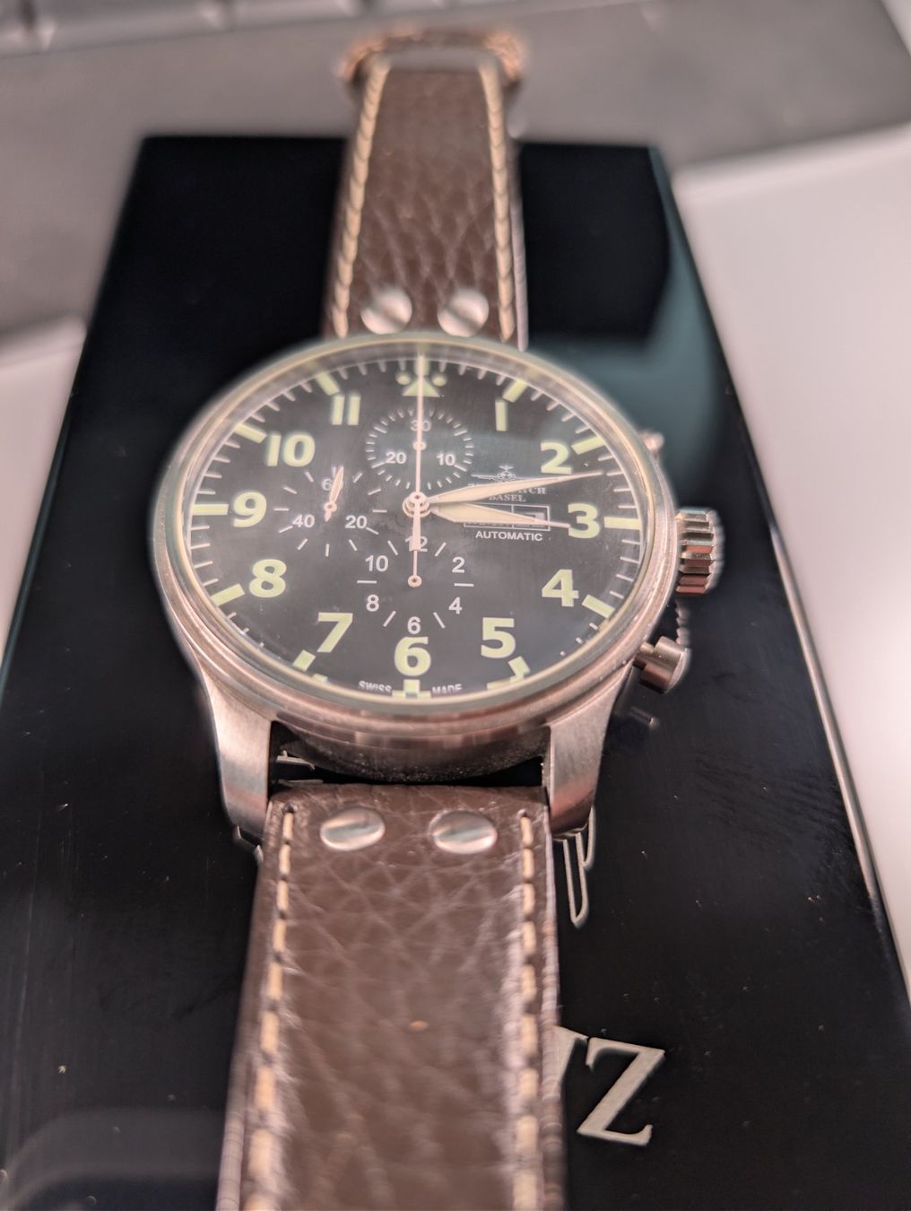 Zeno Uhren: Zeno Watch Basel Ref 10557 – Gebraucht aus Wynau von Zebrafurz 5