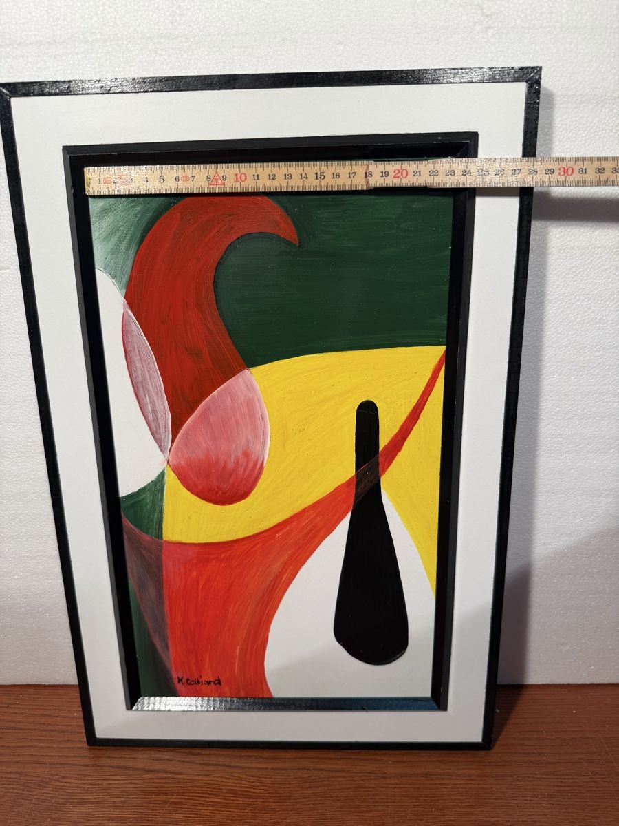 Dipinti: R. Collirad - Modern Art Painting Abstract – Usato da Lausanne venduto da artnouveau04 5