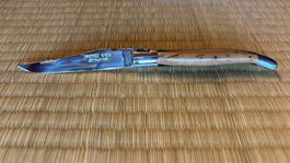 Laguiole Taschenmesser, 12C27, Made in France, Wacholderholz