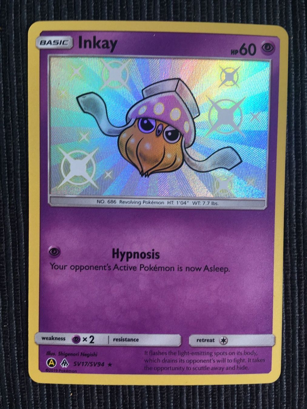 Pokémon Carte collezionabili: Pokemon Inkay Shiny Hidden Fates – Nuovo (secondo la descrizione) da Wabern venduto da Collectfun